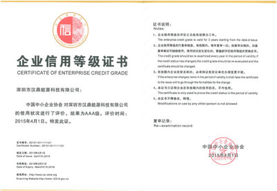漢鼎LED照明榮獲AAA級信用企業認證，企業信用評估再創新高